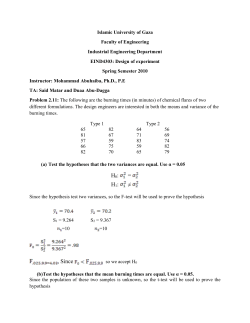 Islamic University of Gaza Faculty of Engineering Industrial