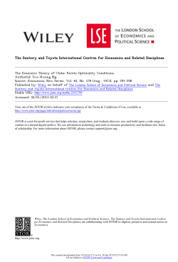 The Economic Theory of Clubs: Pareto Optimality Conditions