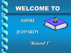 Jeopardy Game Board - Muskie School of Public Service