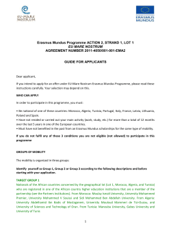Guide for EUMN Applicants - erasmus mundus eu
