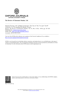 The Case of the Two-part Tariff - Nanyang Technological University