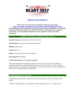 The Jim Crow Era Lesson Plan