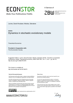 Dynamics in stochastic evolutionary models