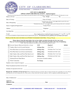 Clarksburg Event Application Jackson Square