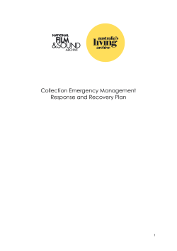 Collection Emergency Management Response and Recovery Plan