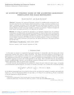 Kazufumi Ito and Karl Kunisch 1. Introduction