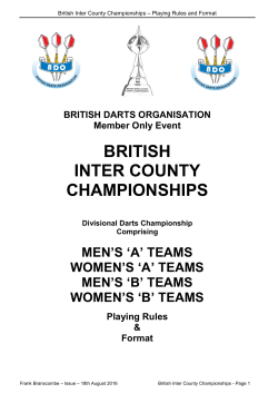 BICC Playing Rules - British Darts Organisation