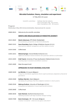 Microbial Evolution: theory, simulation and experiment Program