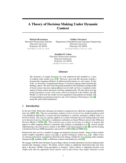 A Theory of Decision Making Under Dynamic Context