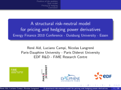 A structural risk-neutral model for pricing and hedging power