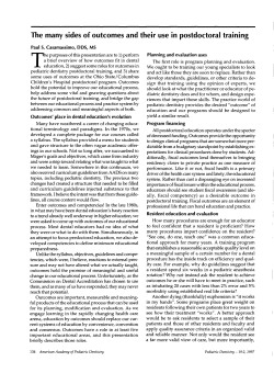 The many sides of outcomes and their use in postdoctoral training