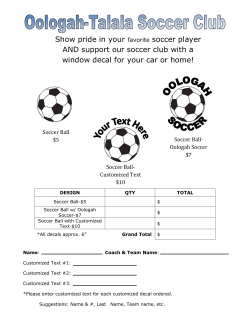 Show pride in your favorite soccer player AND support our soccer