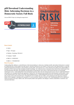 pDf Understanding Risk: Informing