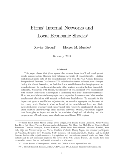 Firms` Internal Networks and Local Economic Shocks*