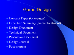 The Design Document and design considerations
