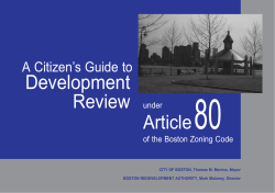 A Citizen`s Guide to Development Review under Article 80 of the