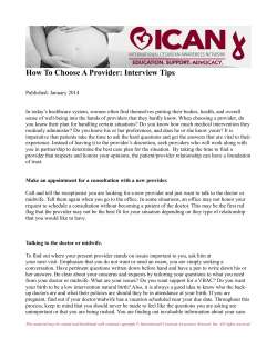 How To Choose A Provider: Interview Tips