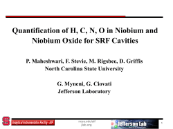 Interstitial analysis of niobium with SIMS