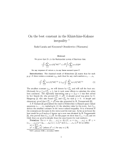 On the best constant in the Khintchine-Kahane inequality