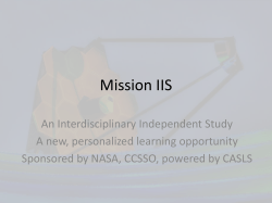 Mission IIS - Tom Welch Consulting