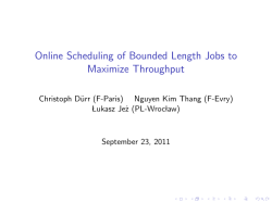 Online Scheduling of Bounded Length Jobs to Maximize Throughput