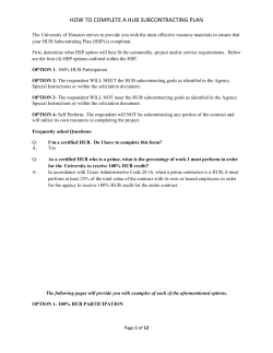 how to complete a hub subcontracting plan