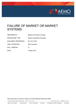 SO_OP_3706 - Failure of Market or Market Systems