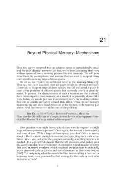 Beyond Physical Memory: Mechanisms