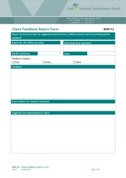 Client Feedback form