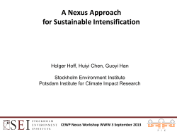 A nexus approach in Ningxia - Potsdam Institute for Climate Impact