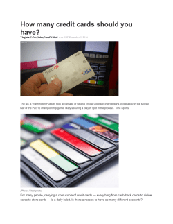 How many credit cards should you have?