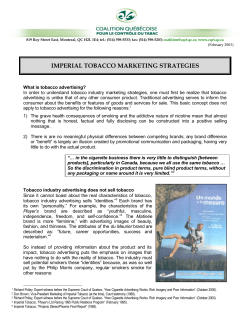 IMPERIAL TOBACCO MARKETING STRATEGIES