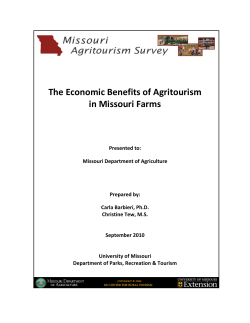 The Economic Benefits of Agritourism in Missouri