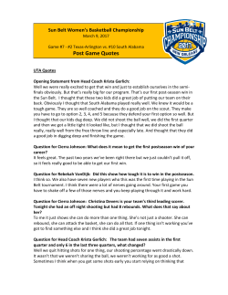 Quotes - Sun Belt Conference