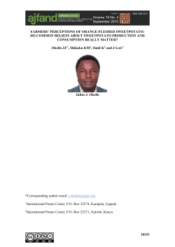 farmers` perceptions of orange-fleshed sweetpotato: do common