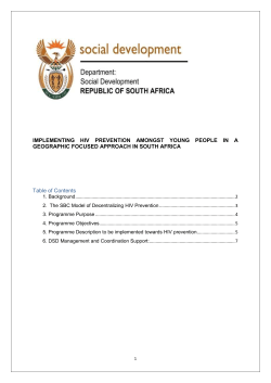 A MODEL IN IMPLEMENTING HIV Prevention AMONGST YOUTH IN