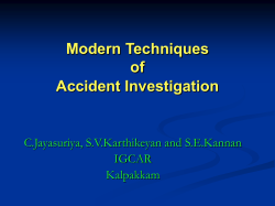 Modern Techniques of Accident Investigation
