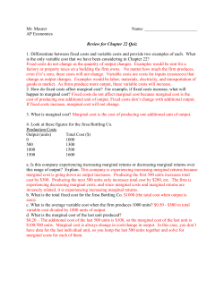 Mr. Maurer Name: AP Economics Review for Chapter 22 Quiz 1