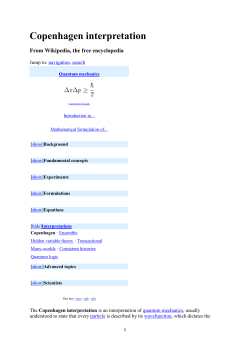 Copenhagen interpretation