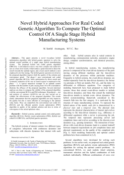 Novel Hybrid Approaches For Real Coded Genetic Algorithm to