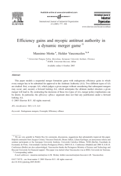 Efficiency gains and myopic antitrust authority in a dynamic merger