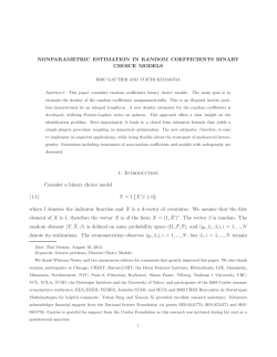 NONPARAMETRIC ESTIMATION IN RANDOM