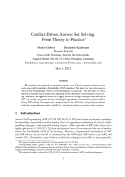 Conflict-Driven Answer Set Solving: From Theory to Practice