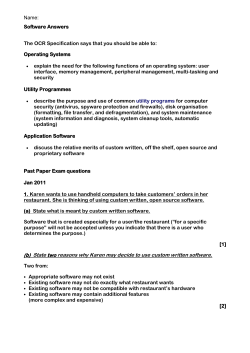 Software Exam Answers