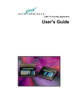 LINX 7-5 Turn-Key Application User`s Guide