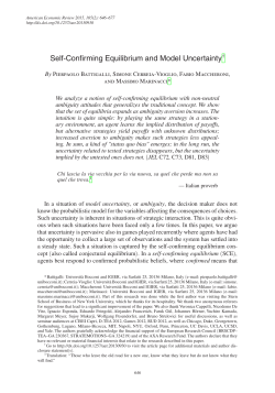 Self-Confirming Equilibrium and Model Uncertainty