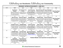 June Calendar 2013 - The Commons at Haynes Farm