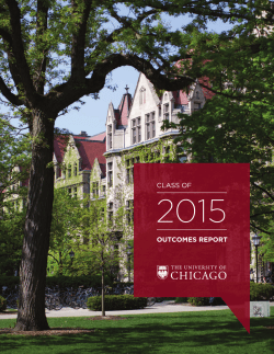outcomes report class of - The University of Chicago
