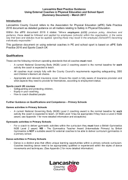 Sports coach UK school sport guidance