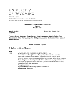 University Course Review Committee